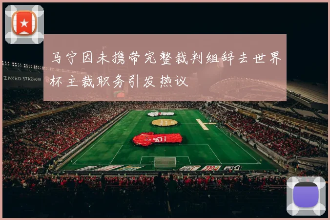 马宁因未携带完整裁判组辞去世界杯主裁职务引发热议